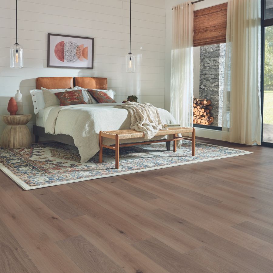 Laminate flooring in a bedroom